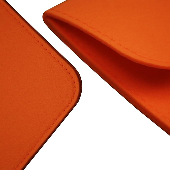 A4 Document Holder Felt File Folder Paper Portfolio Case Letter Envelope Folders with String Tie Closure (1, Orange)