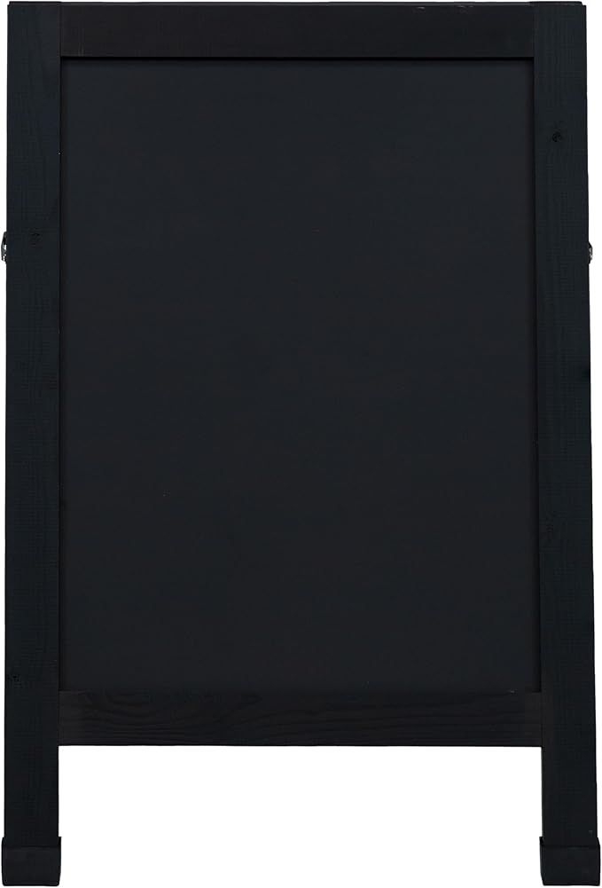 Sunnydaze Magnetic A-Frame Chalkboard Sign - Double-Sided Chalk Sandwich Board Sidewalk Sign - 30" x 20" - Black