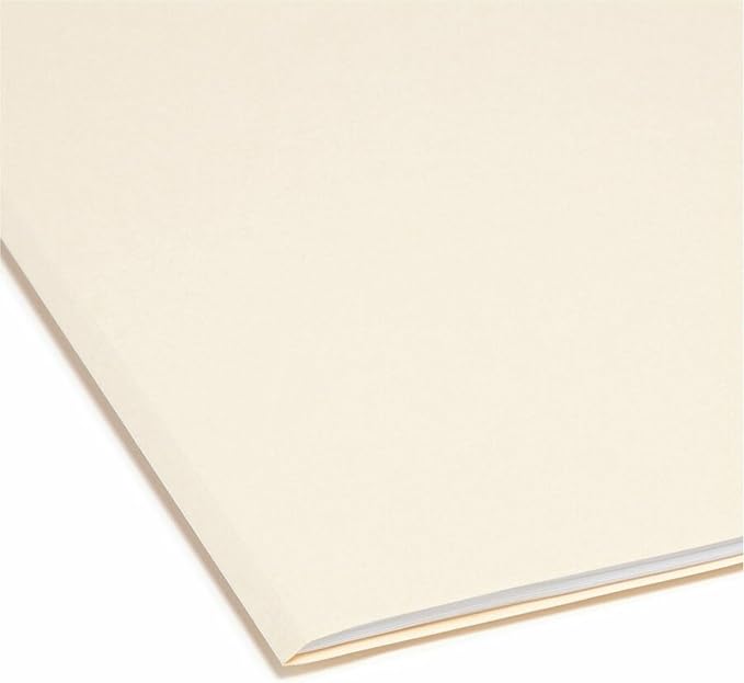 Smead SuperTab File Folder, Oversized 1/3-Cut Tab, Letter Size, Manila, 100 Per Box (10301)