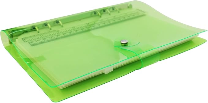 A6 A5 6-Holes Colorful PVC Cover Personal Organizer with Snap Button Closure File Folder for Loose Leaf Sheet Notebook (Orchid Bouquet, A5 Combo)