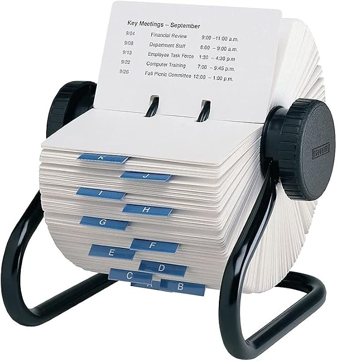 Rolodex Plain Rotary File Cards 2-1/4"x4", White