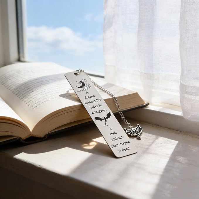 Fantasy Fourth Wing Dragon Sword Bookmarks - Fourth Wing Fans Page Markers Cool Bookmarks for Men Fantasy Dragon Gifts for Male Readers as Birthday Gifts (Dragon Bookmark Set 11)