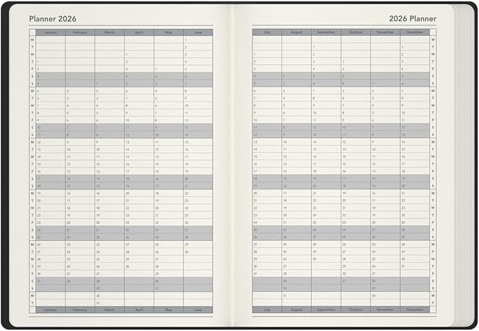 Collins - Legacy - 2026 12 Month Calendar Year Planner, Day-To-Page with 1/2 Hourly Appointments Diary, A5 Hard Cover - Blue (CL51.60-26)