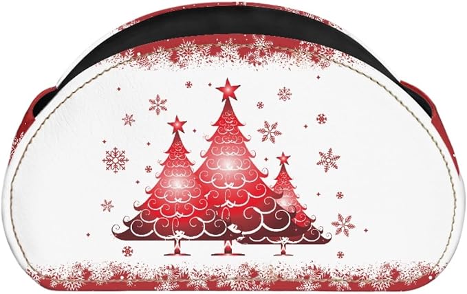 FUSURIRE Christmas Tv Remote Controllers Holders for Desk Bed Couch Sofa, Star Tree Print PU Leather Desk Storage Box Cosmetic Cup Multi-functional Pencil Holder, Cow Home&Office Accessories