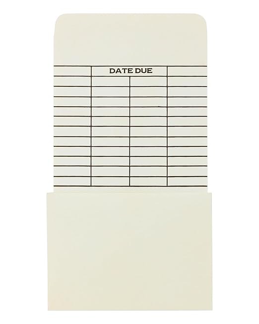 Hygloss Products Manila Library Pockets – Self-Adhesive Pocket Envelopes Made in the USA – High Back With Date 6.25 x 3.5 Inches, 500 Pack