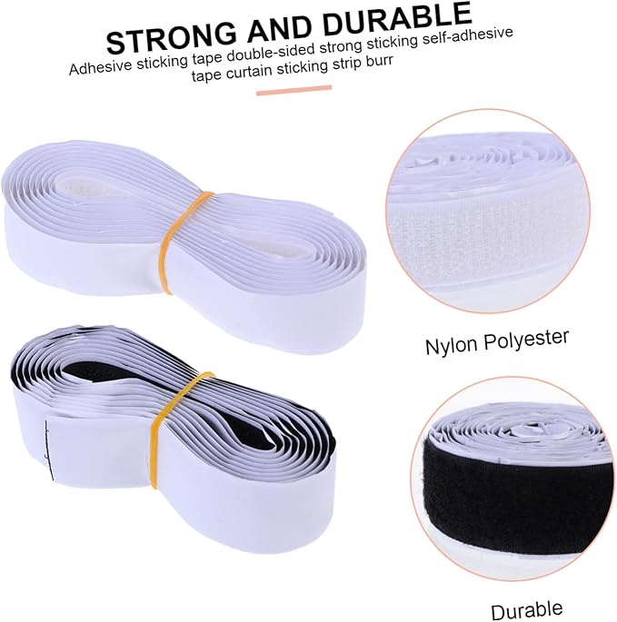 4set Quality Double Sided Adhesive Tape Hook and Loop Strips for Fixing Organizing Storing in Your Home