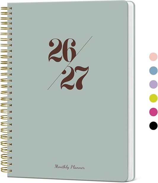 Monthly Planner 2026-2027, 18 Months Calendar Planner 2026-2027, Runs from July 2026 - December 2027, 7" x 10", Perfect for School Office Home Planning - Dusty Blue