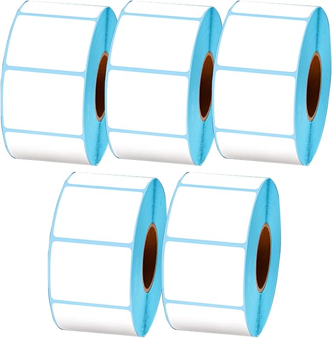 5 Roll Direct Thermal Shipping Labels, Width 40Mm Height 20Mm-80Mm Waterproof and Adhesive Shipping Labels,40×30mm×800