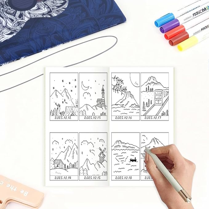 Pocket Planner Notebook with Plastic Sleeve, Storyboard Planner Refills, 30Sheets, 8.25x4.25inches Regular TN Journal Notebooks, Travelers Notebook Insert Shot List Planner for Creators. Guitar