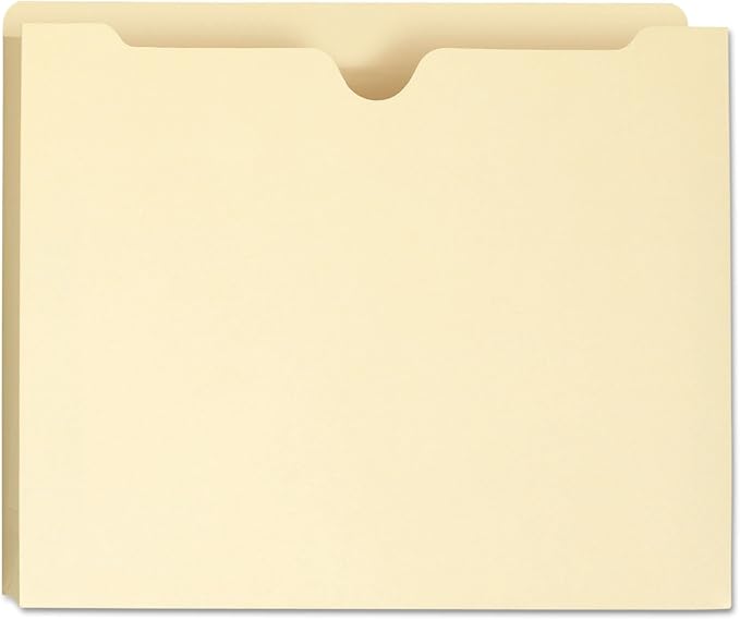 Smead File Jacket, Straight-Cut Tab, 1" Expansion, Letter Size, Manila, 50 per Box (75439)