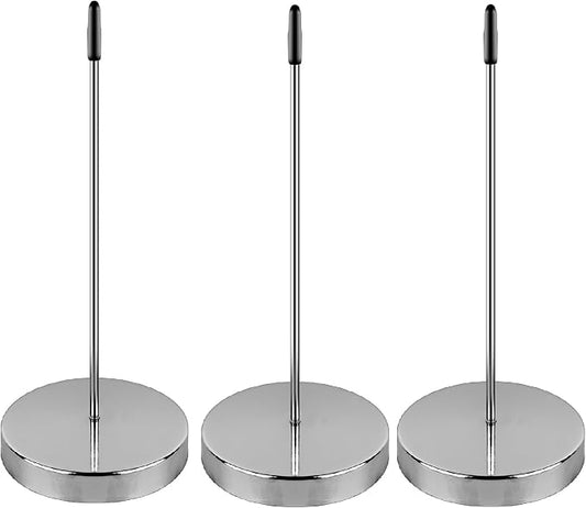 3 Pack Ticket Spike, Metal Bill Holder, Straight Rod Spike, Reliable Receipt Holder Spike for Organizing Tickets, Bills, and Notes in Restaurants, Offices, and Hotels (Silver)