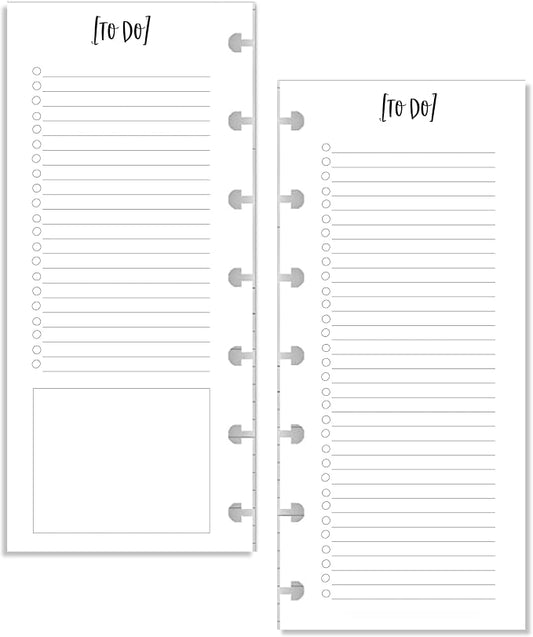 BetterNote Skinny To Do List Refills for Discbound Notebooks, Half Sheet Checklist, Fits Levenger Circa, Staples Arc, TUL, The Happy Planner, Disc Bound, Talia (Whimsy- 25 Sheets, 8-Disc, 5.5"x8.5")