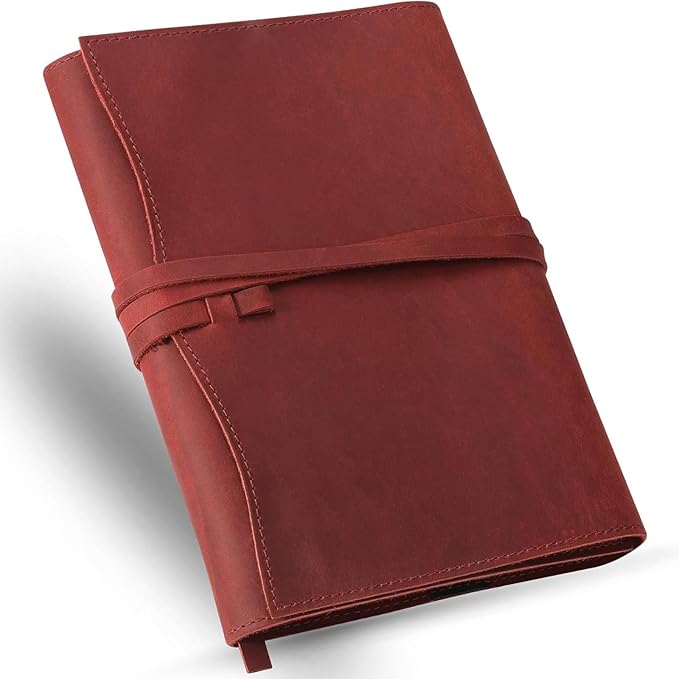 Jack&Chris Leather Bible Cover, Leather Book Cover for Men and Women, Bible Holder Strap Bible Cover Gifts, JC61-12L