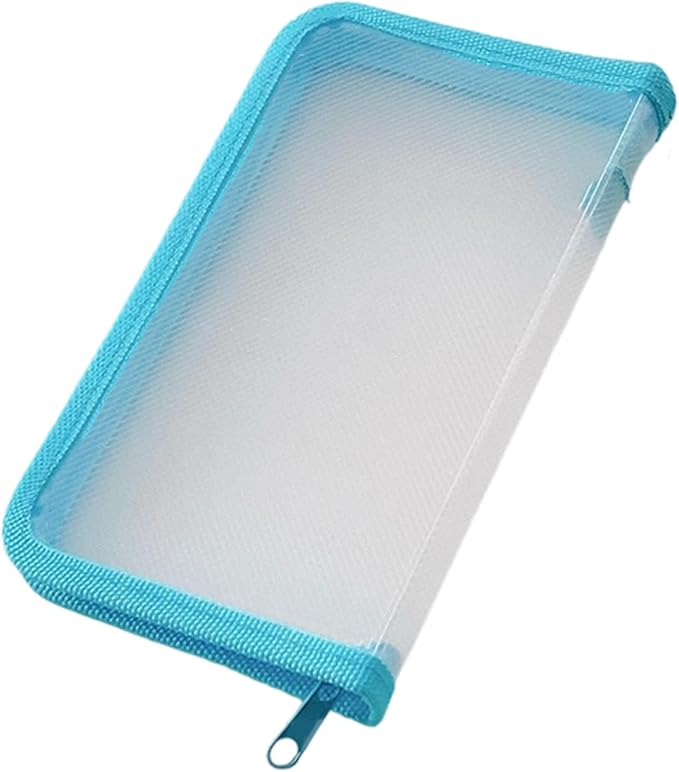 Clear File Storage Pouches Zippered Closure Receipt Folder Small Document Organiser Case for Office School Supplies Scratch Storage Pouches
