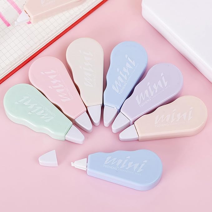 6Pcs Correction Tape Roller White Out Tape Quick Drying Corrective Tape for Writing Journaling School Office Supplies