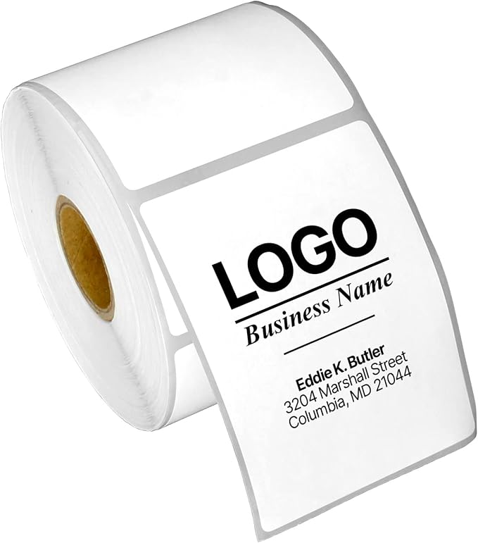 (10 Rolls, 5000 Labels) 2.25" x 3" Direct Thermal Blank Shipping Labels for Rollo Printer & Zebra Desktop Printers - 1" Core, Postage UPC Barcodes Address Sticker - Adhesive Perforated