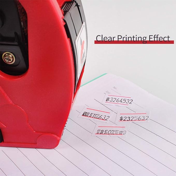 Irfora MX-5500EOS Handheld 8 Digits Price Labeller Label Maker Pricing Hine with Label Roll & Ink Roller for Office Supermarket Retail Shop Grocery Store