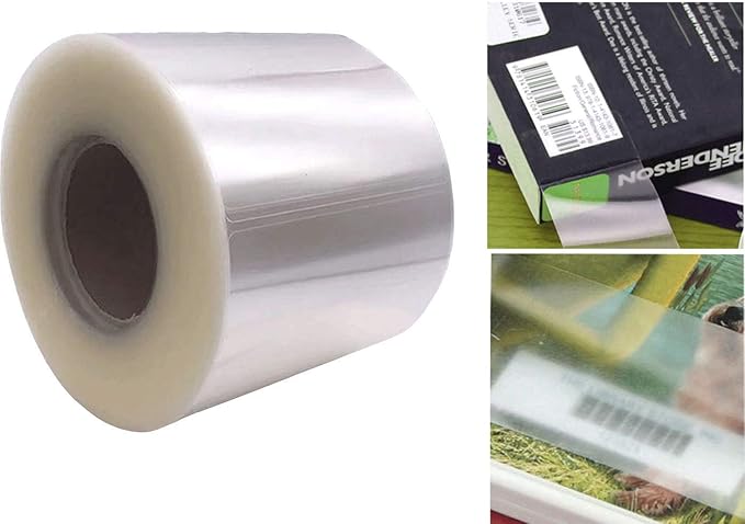 1000 Pcs Clear Waterproof Label Protector Shields-1 1/2"Hx3 1/2"W Gloss Finish Vinyl Transparent Address Library Book Repair Tape Label Rectangular Numbers Barcode Shields in Office Class Supermarket