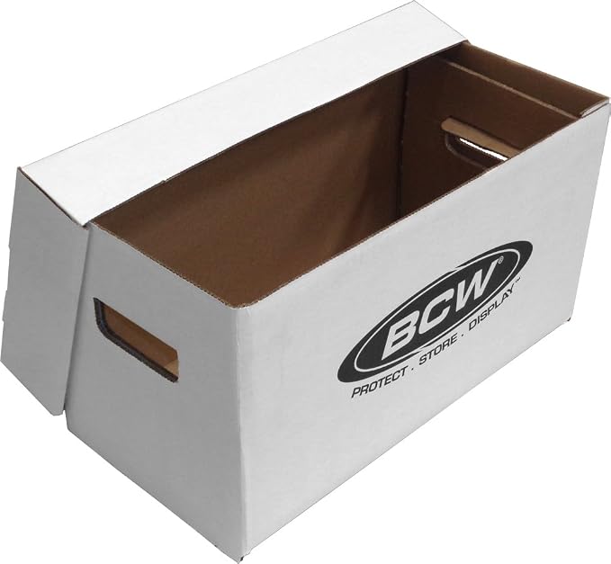 BCW Durable 45 RPM Vinyl Record Storage Box - 5 Pack | Stackable, Heavy-Duty Cardboard | White Corrugated Cardboard, Ideal for DJs, Show Vendors, Record Collectors | Holds 150+ 7-Inch Singles
