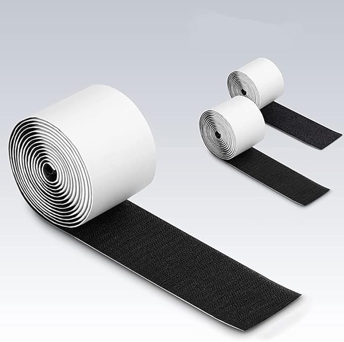 LIOOBO 2rolls Guitar Pedal Board Tape Durable Hook and Loop Mounting Strips for Secure Effect Pedal Installation Nylon Fasteners for Electric Guitar Accessories