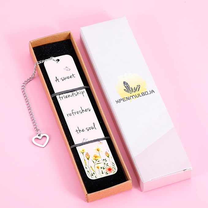 Best Friend Bookmark for Women Book Lovers, Friendship Gift for Best Friend Christian Metal Book Marker for Reading Women, Besties Valentine Friendship Gifts