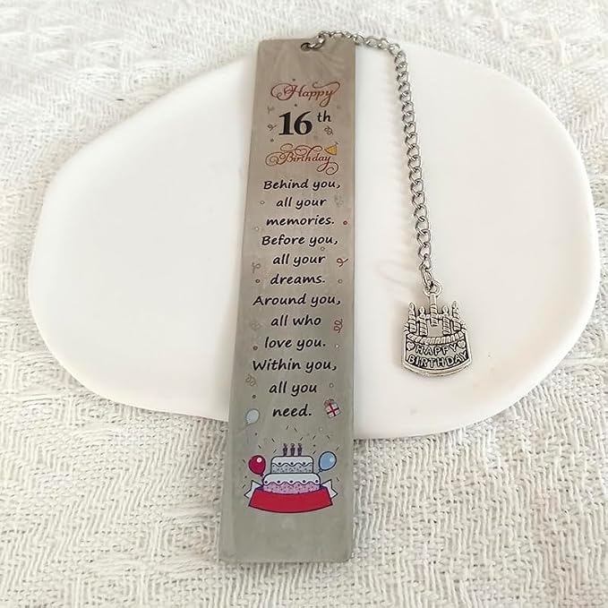 16 Birthday Gifts Bookmarkers for 16 Year Old Girls Boy Birthday Gift | Behind You All Your Memories Book Marker for Son Booklovers 16 Yrs Old Birthday Gifts for Sister 16th Birthday Gift