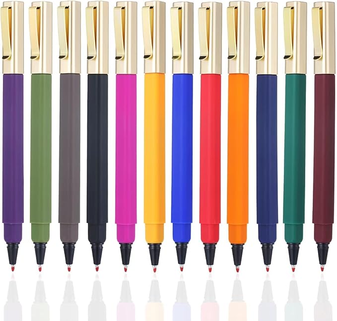 36 Pack Gel Pens 0.5mm Pens Fine Poin Smooth Writting for Journaling Coloring, Black Gel Ink Pens Cute Roller Pen,Nurse's pen,Quick Drying Ballpoint Pen for Office Supplies