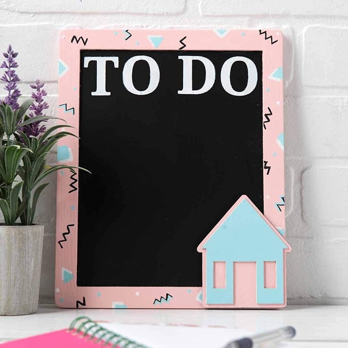 Plaid Enterprises Double-Sided Chalkboard Set, 8 ' x 10 ' With Decorative Wood Surface Frame, Perfect For Arts & Crafts, 6 Pack