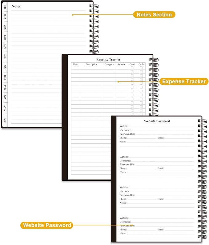 Academic Planner 2026-2027 - Weekly & Monthly Planner from July 2026 to June 2027, Agenda 2026 2027 with Inner Pocket, Elastic Band, 6.4" x 8.5", Black
