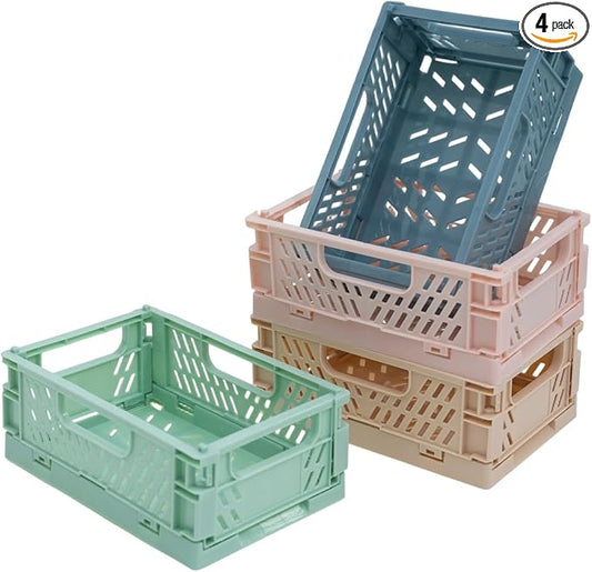 Foldable Snack Fruit Storage Box, Storage Basket，4PCS