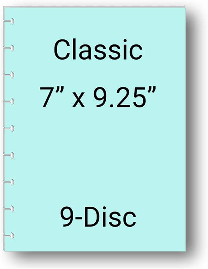 2026 Monthly Planner Calendar Refills for 7,8,9,11 Disc Mini, Classic, Skinny, Junior, Big size Discbound, Happy Planners, Loose-Leaf Inserts, 12 Month (9 Disc Classic, Cat)