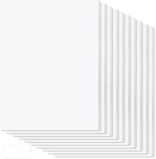 Mat Board Center Premium White Foam Core Board - 12x16 Inches, 3/16" Thick - 10 Pack, Acid-Free - Ideal for Mounting, Crafts, Art, and Presentations