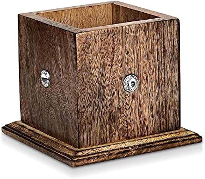 Wooden Antique Large Pencil Holder/Pencil Case - Elegant Office Desk Accessories - Stylish Multi Desk Organizer for Home, Office, Kitchen or Classroom with Ample Storage