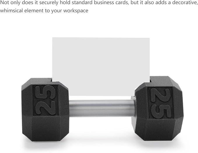 Novelty Dumbbell Business Card Holder, Office Business Card Displays,Desk Decorative Weightlifting Accessory for Gym Enthusiasts
