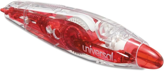 Universal 75605 Retractable Pen Style Correction Tape, 1/5-Inch x 236-Inch, 4/Pack