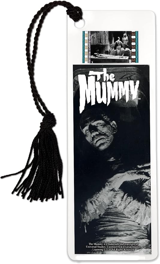 Universal Monsters The Mummy (1932) - Boris Karloff - Laminated 2x6 FilmCells Bookmark with 35mm Clip of Film and Tassel
