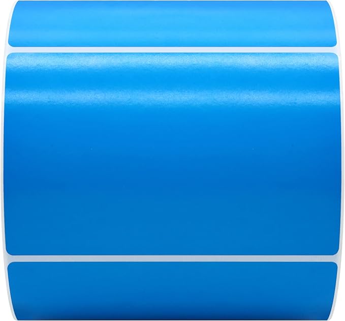 Hybsk 3x2 inch Color Direct Thermal Labels for Shipping, Barcodes, Address, Compatible with Rollo Label Printer & Zebra Desktop Printers (3"x2",Blue)