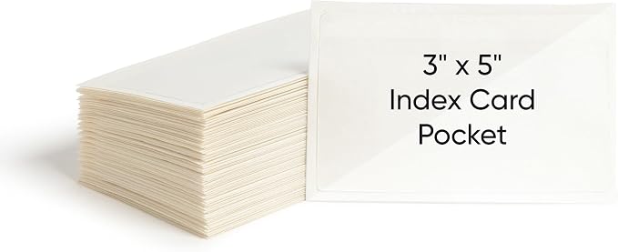 Smead Self-Adhesive Poly Pocket, Document Size, Clear Pockets, Storage Labels, 100 per Box, 135 Mm W x 92 Mm H, 68153