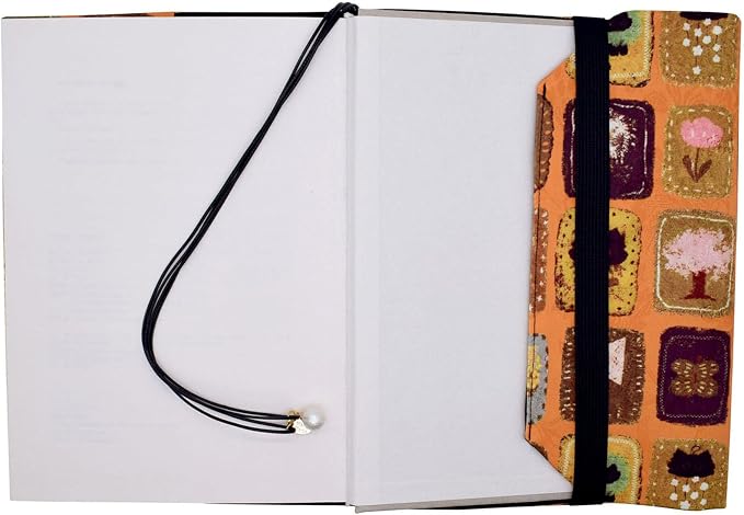 BLBMH 5x8 Book Cover | Handmade Non-Stretch Fabric Sleeve with Bookmark | for Paperback Bible Journal | Privacy Reading Gift for Women - XC Yellow