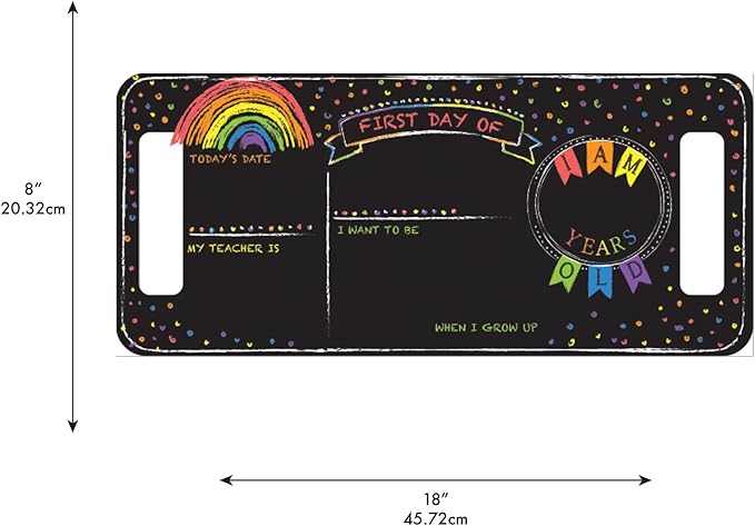 RoomMates First/Last Day of School Rainbow Chalkboard, RMK5369CB