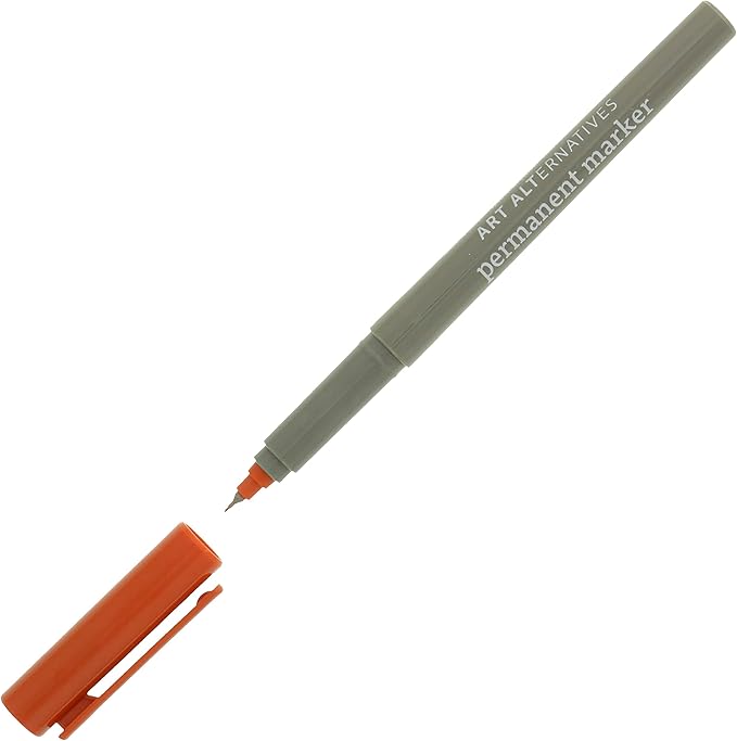 Art Alternatives Permanent Marker, Extra-Fine, Caramel - 1.2mm Felt Nib - Permanent - Multi-surface - Drawing + Writing + Illustration