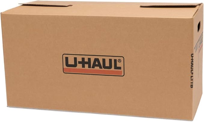 U-Haul Letter Size File Boxes - Pack of 5 Boxes - 24" x 12" x 12" - No Tape Required Assembly