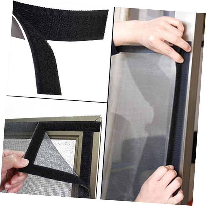 Lurrose 2cm x 5m Sticky Strips Hook Loop Adhesive Tape Durable Woven Nylon Fastener Double-Sided Adhesive for Electronics Construction
