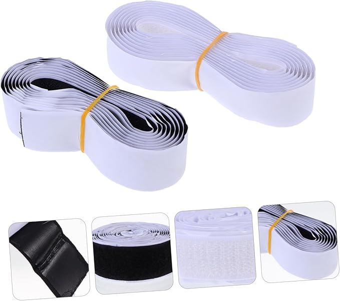 4set Quality Double Sided Adhesive Tape Hook and Loop Strips for Fixing Organizing Storing in Your Home