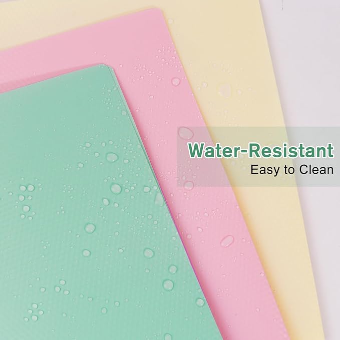 60-Pack Plastic andPockets and Prongs,2-Pocket and3 Fasteners, Pastel Folders Holds 8-1/2" x 11" Paper for School/Office/Home, Green