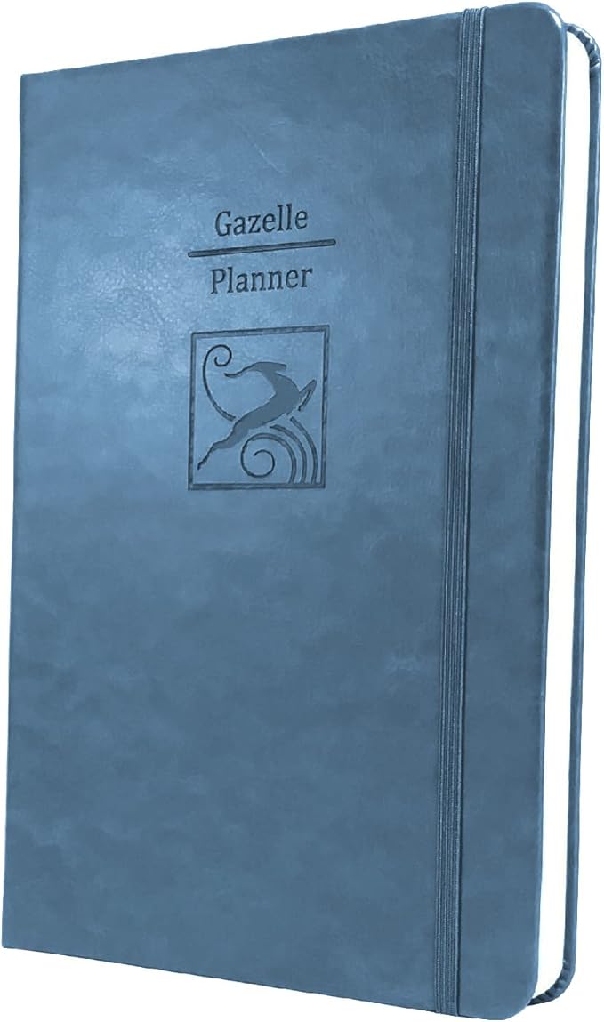 Guided Daily Planning to Improve Organization, Time Management & Success. Daily, Monthly & Weekly Goals, 6 x 9 inches, Undated Planner (Lapis Blue)