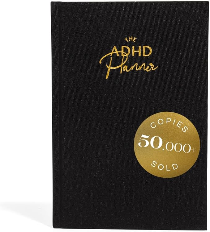 The ADHD Planner for Adults - Undated Daily & Weekly ADHD Journal for Disorganized People, 90 Days - Habit Tracker, Record Emotions & Mood - Academic Goals - Structure & Focus for Adults Brains