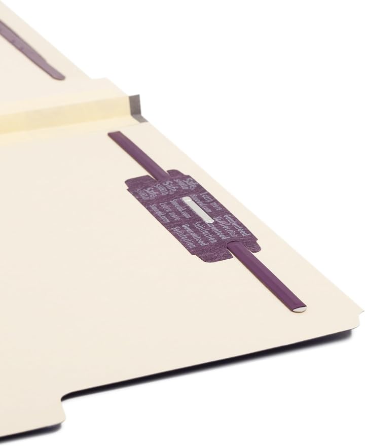 Smead SuperTab Classification Folder with SafeSHIELD Fasteners, Oversized Tab, 2 Dividers, 2" Expansion, Letter Size, Maroon, 10 per Box (14013)