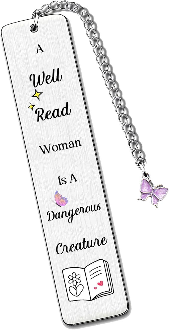 Friend Bookmarks Graduation Daughter Sister Appreciate Gift Women Bestie Go to University Encourage Keepsake Wife Girlfriend Birthday Gift Christmas Accessory A Well Read Woman Is A Dangerous Creature