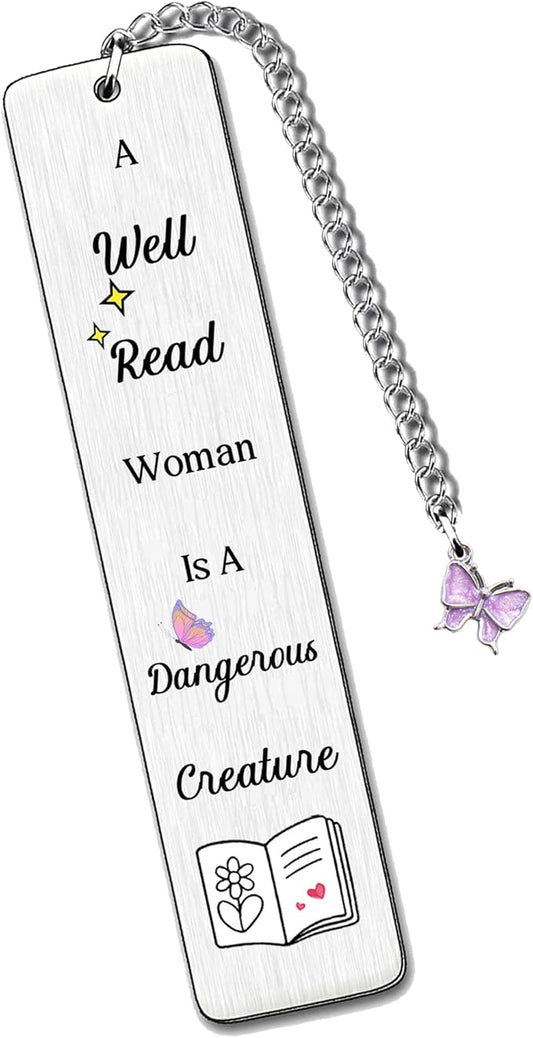 Friend Bookmarks Graduation Daughter Sister Appreciate Gift Women Bestie Go to University Encourage Keepsake Wife Girlfriend Birthday Gift Christmas Accessory A Well Read Woman Is A Dangerous Creature